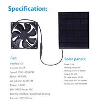 캠핑카 태양광 패널 고정 300w 600w 10W 12V 태양 배기 팬 휴대용 방수 야외 인공 호흡기 애완 동물 개 집, 02 5W 6V