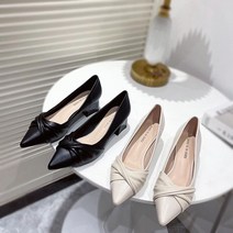 제이시 4cm 볼넓은 여자 통굽 베이직 정장 구두