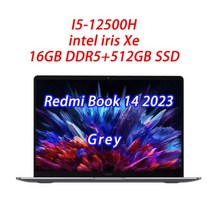 샤오미 레드미 북 14 2023 i7-12700H/i5-12500H 인텔 아이리스 Xe 그래픽 16GB RAM SSD 2.8K 컴퓨터, 한개옵션5, 한개옵션4, 한개옵션3, 한개옵션2, 한개옵션1, 02 i5-12500H Grey