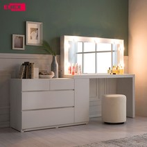 [에넥스 ENNEE]이오스 LED 조명화장대, 화이트