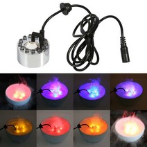세척편한가습기 생수통가습기 24v 초음파 가습기 12 LED 안개 제조기 물 분수 발생기, 01 Without Adapter