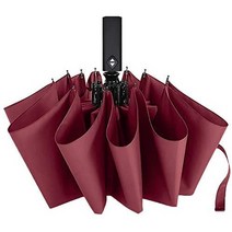 일본직발송 4. Agedate 접이식 우산 자동 개폐 튼튼한 12개 뼈 크다 남성 우산 Teflon 가공 초발수 210T, One Size_레드, One Size_레드, 레드