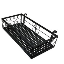 모칸도 베란다 화분걸이 창틀용 화분걸이대 (일반 직각형 50x25cm) 창틀용 고리 2개, 검정