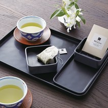 호텔굿즈 호텔비품 모노크롬 티 트레이 티백 보관 정리, 화이트