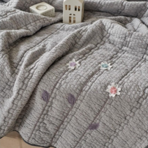 [우아홈] 친환경 섬유 대나무소재 영미 꽃 뱀부 여름이불 Q200*230
