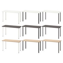 이케아 LAGKAPTEN 락캅텐 / ADILS 아딜스 테이블(140cm), 색상:다크그레이+블랙_494.170.64