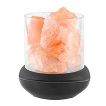 소금등 오로라 무드등 공간 조명 식탁등 천연 크리스탈 스톤 소금 램프 아로마 공기 +, 검은 색, 협력사