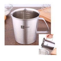 깔끔 위생 스테인리스 요리용 계량컵 측정컵 계량용, 500ml