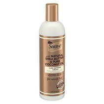 수아브 Suave Professionals for Natural Hair 시어 버터 코코넛 오일 웨이브에서 곱슬머리용 파라벤 프리 염료 헤어 크림 355ml(12온스)