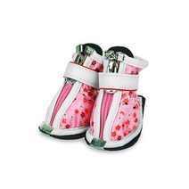 도기스쿨 꽃무늬신발 강아지운동화 패턴신발 애견 외출신발 0호~5호 5color 색상랜덤발송, 랜덤발송(빨/핑/연/하/노)