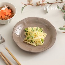 에샤드 아티어 도자기 미디움 꽃접시 19cm 1P, 우디브라운