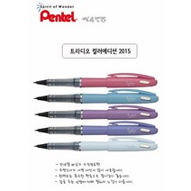 펜텔수성펜 사인펜 펜텔 잉크펜 트라디오 컬러에디션 수성펜 부드러운펜, 화이트(블랙잉크)