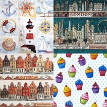 공예냅킨(Napkin) 패턴 디자인 냅킨 8종 모음, 냅킨 288 (2장)