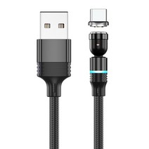 AUFU-아이폰 호환 12 샤오미용 마그네틱 케이블 3A 고속 충전 마이크로 USB c형 자석 충전기 휴대폰 데이터 코드 2m 1m, [01] Black for Type C, [03] 0.5m