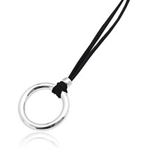 Brodiaea 남성 목걸이 링 스웨이드 롱 액세서리 펜던트