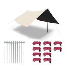 코누 대형 210D 블랙코팅타프, 베이지, 6mX4.5m-타프만