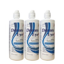 [드림아이] 소프트렌즈 멀티액 350ml x3개 + 렌즈케이스 증정 다목적용액 세척액 보존, 상세 설명 참조