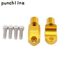 MT-15 XJR1300 TDM 900 BWS125 SMX155 마스터 실린더 고정 미러 마운트 22mm 핸들 바 포지티브 및 네거티브 스레드, Gold logo BWS