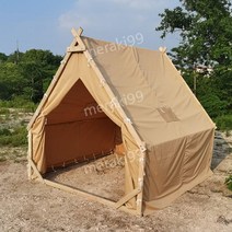 조립식 삼각텐트 파고라 야외 원두막 오두막 쉼터, 3X2.5m 룸타입(카키), 단일사이즈