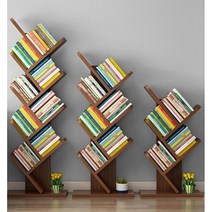 책꽂이 트리형 서재 거실 집장시 홈데코 인테리어, 티크월넛/4단