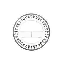 학생 드로잉 디자인 눈금자 전체 원형 각도기 포인터 측정 도구 반원형 각도 눈금자 대형 원형 눈금자 templ