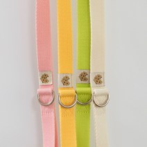 비브멍 new 젤라또 강아지 편안한 리드줄 4color, 망고바나나(Yellow) 15mm