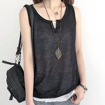 호정샵 *당일출고*여성용 여름 니트 민소매티셔츠 이중니트 스판 아이스나시티