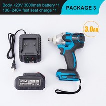 임팩트렌치 충전임팩 전동 무선 소형 가정용 브러시리스 무선 전기 임팩트 렌치 18V 520Nm 마끼다 배터, 02 EU One battery