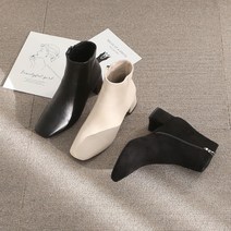 통굽 미들 숏 앵클부츠 (5cm) 마리포사