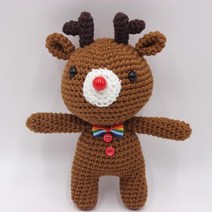코바늘하나면돼 한손인형시리즈14 루돌프 손뜨개인형 뜨개질 DIY 패키지