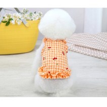 귀여운 예쁜 돋보이는 강아지 고양이 옷 겨울 여름 한복 체리 애완 동물 드레스 치마 요크셔 테리어 포메라니안 의류 작은 개 여성 의류 푸들, l, 협력사, b