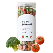 제로랩스 1kg 져키 소고기 닭고기 양고기 연어 황태 야채 국내산 노즈워크 대용량 강아지 간식, 1개, 영양가득 토마토 브로콜리 연어 져키 1kg