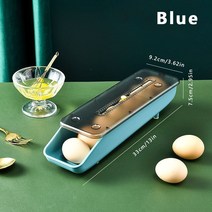 냉동실정리용기 냉동고정리용기버터케이스계란 보관 선반 홀더 냉장고 스탠드 신선한 컨테이너 상자 주방, 01 파란