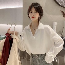 데일리 긴팔 여성셔츠 남방 루즈핏 블라우스 빅사이즈