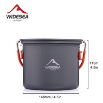 파이어피트 원형석쇠 집에서불멍 드럼통화로 불멍Widesea-캠핑용품 알루미늄 행잉 냄비 주방 야외 요리 붙