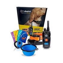 Dogtra 282C 투 도그 리모트 트레이닝 칼라 - 1/2마일 범위 충전식 방수 플러스 1 아이클릭 카드 제스틱 클릭 트레이너 밸류 번들