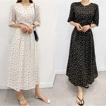 민샵 베일라 원피스 플라워 A라인 허리끈
