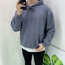 남녀공용 오버핏 무지 기본 후드 티셔츠 / 15color