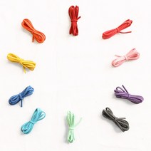 율아트 샤무드 공예끈 10개세트 20컬러 가죽 샤무드끈 매듭 팔찌 만들기 재료 미술 용품, 스카이