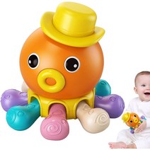딸깍 뾱뾱 드르륵 오돌토돌 촉감발달 문어 장난감 Cute Octopus Rotatable Toy for Babies Animal Toys