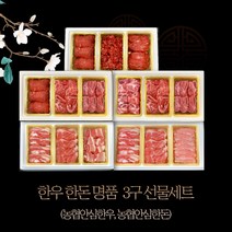 한성미트뱅크 한우 한돈 명품 3구 선물세트 1.5kg 1등급이상 냉장냉동, 한우 3구 선물세트 (불고기+국거리+산적)