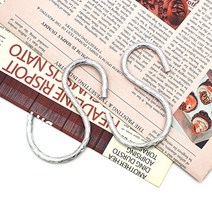 규즈몰 패턴 S 고리 철망 펜스망 에스자 걸이 모자 탕비실 정리 S자 행거 실버