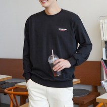 더디테일 남성용 4컬러 폰트프린팅 레터링 맨투맨 티셔츠