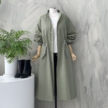 매드 플랩 포켓 루즈핏 스트링 롱 바바리 야상 점퍼