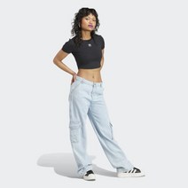 아디다스 ADIDAS 오리지널스 우먼스 RIB 티 여자크롭티 크롭티 일상티 골지크롭티 골지티 II8057/IJ7804
