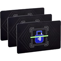 신용 카드 리더기 휴대용 모바일 포스 단말기 RFID 차단 카드 지갑 및 쉴드 3개 비접촉식 NFC 은행 직불, 01 블랙.