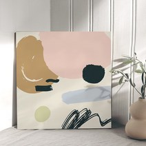 정사각형 캔버스액자 모던 미니멀 북유럽풍 카페 원룸 꾸미기, 25.핑크테일