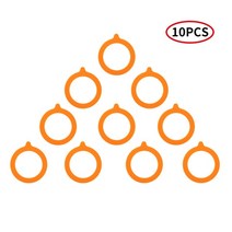견고한 실리콘 가스켓 교체용 개스킷 씰 식품 등급 밀폐 누출 방지 고무 링 일반 입 캔 용기에 적합 10 개, 01 Orange