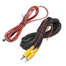 자동차배선6m 20ft 범용 rca 비디오 케이블 자동차 후면보기 카메라 주차 반전 백업 카메라, 4-노란색