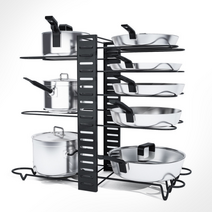 만능 냄비 뚜껑 후라이팬 정리대 높이조절 가능 양면 단면 가로 세로설치 가능 주방조리도구 설거지건조대 프라이팬 도마 냄비 수납 정리대 후라이팬거치대 주방 냄비정리대 싱크대 정리대